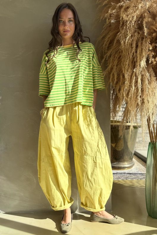 Sunday Morning Tee Yellow & Plant